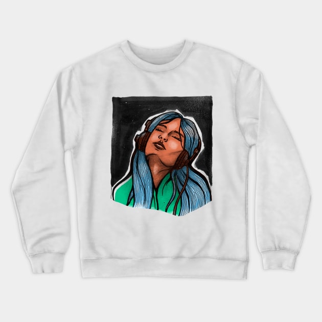 Enjoy Music Crewneck Sweatshirt by MAKO TEE